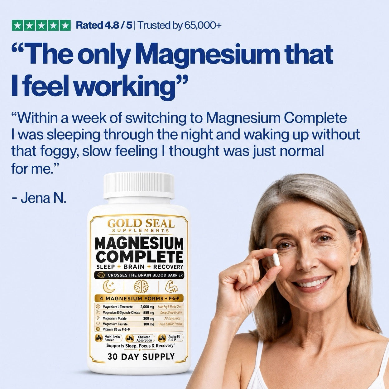 Magnesium Complete™ Brain Magnesium Complex (6 Bottles)